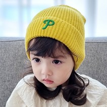 우주아이 아동용 이니셜 비니모자