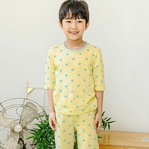 메이키즈 아동용 파스텔 미니 7부 쟈가드 내의 상하 세트