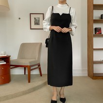 페이크 버튼 뷔스티에 원피스