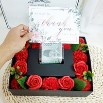 러블리팜 비누꽃 반전용돈박스 세트 믹스, 레드