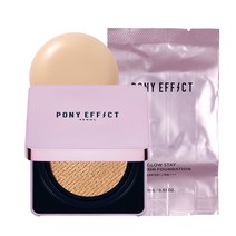 포니이펙트 글로우 스테이 쿠션 파운데이션 본품 15g + 리필 15g, 003바닐라, 1세트