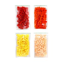 블럭N스토리 대용량 디폼블럭 10mm 리필 4종 세트 빨강색+주황색+살구색+노랑색, 빨강, 주황, 살구, 노랑