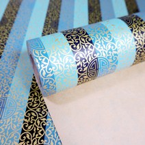 모든리본 당초색동 종이 포장지 20m, 군청 GRYK 1-2, 1개