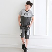 아동용 브루클린 반팔 상하복 세트