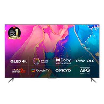 TCL 안드로이드11 4K QLED TV, 65C635, 165cm(65인치), 스탠드형, 방문설치