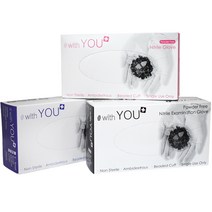 WithYou 니트릴 장갑 백색 S, 소(S), 1개