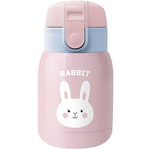 COUP 스테인레스 원터치 애니멀 보온보냉텀블러, 핑크, 200ml