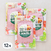 롯데햄 신선톡톡 슬라이스햄, 100g, 12개