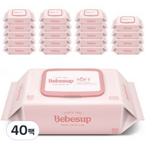 베베숲 소프트 물티슈 캡형, 80매, 40팩