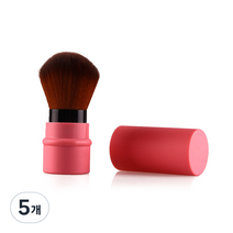 라이프포인트 MAG1909 수납형 블러셔 브러쉬, 레드, 5개