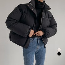 바블링브룩 여성용 컴포트 하이넥 숏 패딩 점퍼