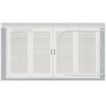 다샵 창문용 지퍼식 EVA 방풍비닐, 투명, 1개