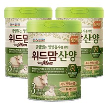 파스퇴르 특허받은 유산균체 NEW위드맘 산양 분유 3단계, 750g, 3캔