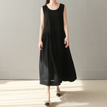 비나인 노팅힐 민소매 린넨 원피스