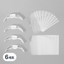 RECLE 투명 위생 마스크 프레임 4p + 필름 50p 세트, 6세트