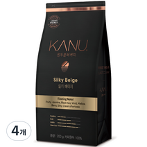 카누 원두 분쇄 커피 실키 베이지, 4개, 200g, 분쇄커피
