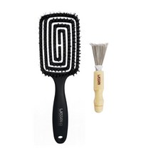 웨신 포킹형 쓰담브러쉬 + 브러쉬클리너, 혼합 색상, 1세트