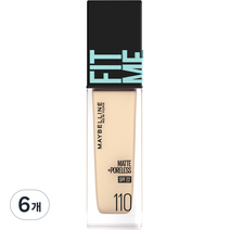 메이블린 핏미 파운데이션 레노 30ml, 110호 포슬린, 6개