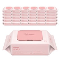 베베숲 소프트 아기물티슈 휴대캡형 60평량, 80매, 40개