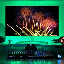 코멧 인테리어 붙이는 LED 줄조명 간접조명 RGB 컬러 9색 5m + 리모컨 (USB전원 소리 반응 센서)