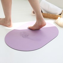 하루의공간 빨아쓰는 소프트 규조토 발매트, 라이트퍼플