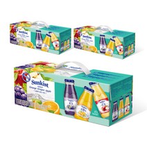 썬키스트 훼미리 주스 선물세트 오렌지 180ml 4p + 포도 180ml 4p + 사과 180ml 4p, 3세트