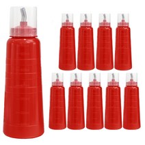 일상속반짝 국내생산 뚜껑 위생 초장 용기 레드, 650ml, 10개