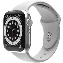 신지모루 애플워치 호환 컬러풀 실리콘 밴드 스트랩, 화이트