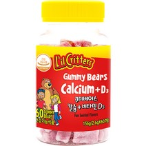 릴크리터스 꾸미 베어스 칼슘   비타민D3 어린이 건강식품, 60정, 1개