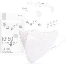 다나마스크 뉴다나온숨 쿨마스크 소형 KF80, 흰색, 1개, 30개입