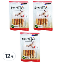야아부르니 국내산 강아지 수제간식, 닭말이껌맛, 12개