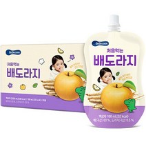 베베쿡 처음 먹는 배도라지 유아 음료, 배도라지맛, 20개입