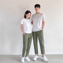 어나더디 면 스판 9부 밴딩 팬츠