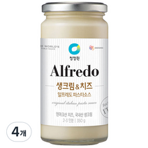 청정원 알프레도 생크림&치즈 파스타소스, 350g, 4개