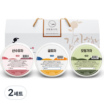 단심 건강차 3종 선물세트, 산수유차 10p + 귤피차 10p + 모링가차 10p, 2세트
