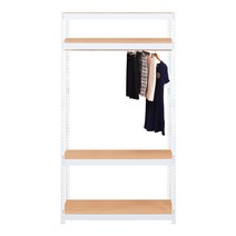 스피드랙 V2 행거 4단 + 봉 1100 x 400 x 2100 mm, 화이트(앵글)