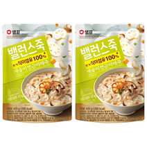 샘표 밸런스죽 새송이 연근 야채죽, 420g, 2개