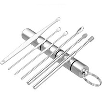 칼리오페 스테인리스 귀이개 실버 6종 세트, 1세트