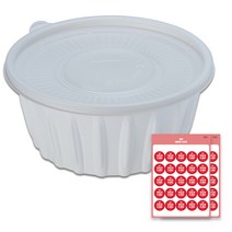 생활엔 195파이 칼국수용기 대 1420ml 50p + 스티커 2매 세트, 1세트