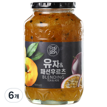 초록원 유자 앤 패션후르츠 액상차, 1kg, 6개