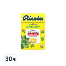 리콜라 레몬민트 스위트 허브 캔디, 40g, 30개