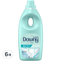 다우니 섬유유연제 실내건조 프레시 클린 자스민향, 1L, 6개
