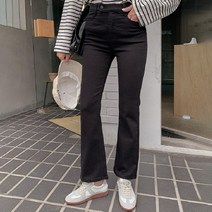 큐니걸스 여성용 +5 155Line 웨이스트 세미 부츠컷 밴딩팬츠 일반버전