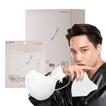 참존 톤업핏 블랙라벨 라이트 KF80 마스크 대형, 1개, 오픈화이트, 25개입
