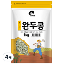 엉클탁 캐나다산 완두콩, 1kg, 4개