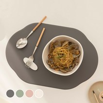 쓰임 포 레스트 실리콘 테이블 매트 2p, 딥그레이, 42 x 28cm