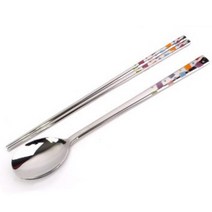 테이블아트 수저세트, 20p (숟가락 10p, 젓가락 10p), 포인트 (홍색)