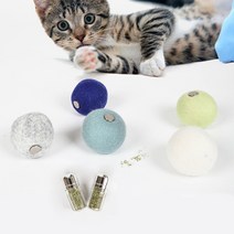 딩동펫 알록달록 고양이 캣닢 양모볼 5p, 혼합 색상, 1세트