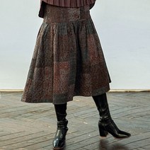 여성용 머메이드 나염 스커트