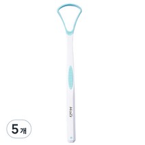 비즈온 생활필수품 혀 백태 설태 제거기 크리너 스카이블루, 10g, 5개